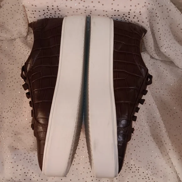 Halogen Atlantic-pacific brown croc embossed shoes. - Picture 2 of 7